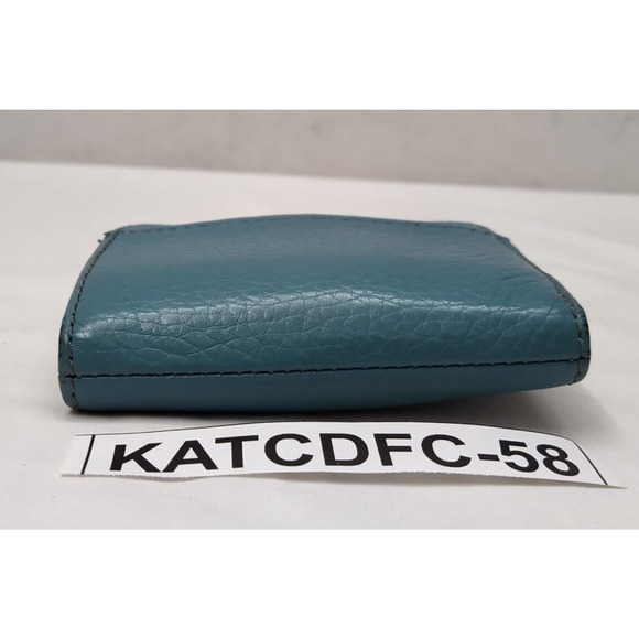 Fossil Blue Leather Credit Card ID Window Bifold Square Wallet - Picture 6 of 16